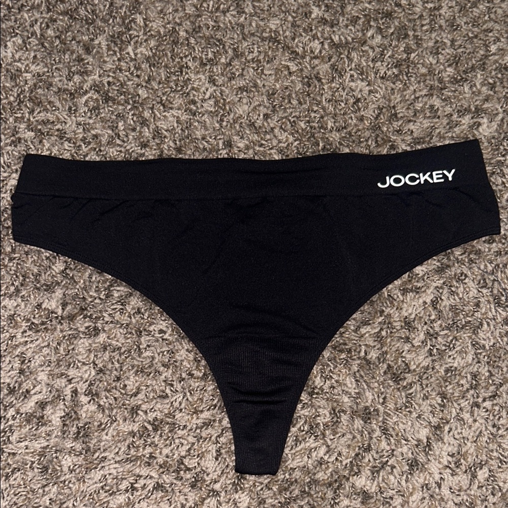 Jockey Black Seamless Thong